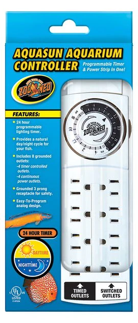Zoo Med AquaSun Aquarium Controller Timer & Power Strip 1 Zoo Med AquaSun Aquarium Controller Timer & Power Strip