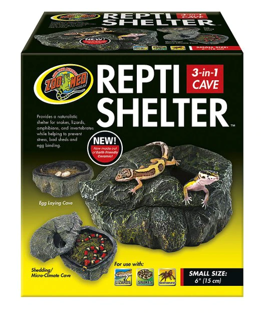 Zoo Med Reptile Shelter 3 in 1 Cave 1 Zoo Med Reptile Shelter 3 in 1 Cave
