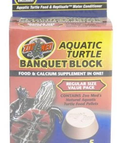 Zoo Med Aquatic Turtle Banquet Block Aquatic Turtle Food, 0.5-oz block