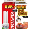 Zoo Med UVB + Heat Reptisun 5.0 26W UVB & Repti 100W Basking Spot Lamp Reptile Terrarium Combo Pack