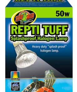 Zoo Med Repti Tuff Splashproof Halogen Reptile Terrarium Lamp, 50-watt
