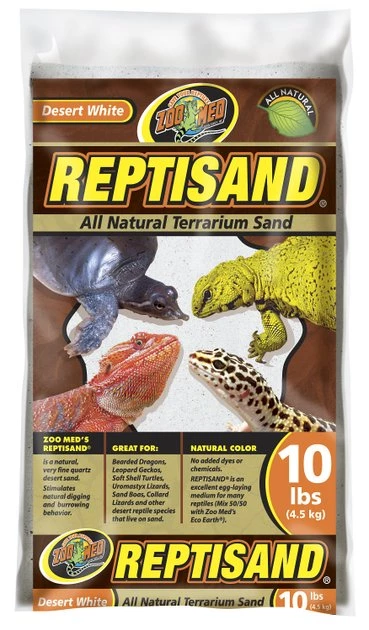 Zoo Med Reptisand Reptile Terrarium Sand, Desert White, 10-lb bag 1 Zoo Med Reptisand Reptile Terrarium Sand, Desert White, 10-lb bag