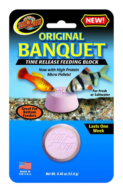 Zoo Med Original Banquet Time Release Fish Feeding Block 1 Zoo Med Original Banquet Time Release Fish Feeding Block