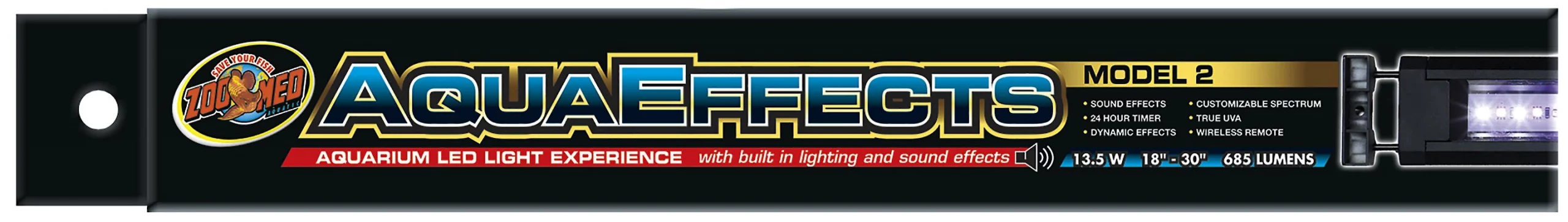 Zoo Med AquaEffects Model 2 LED Aquarium Light 1 Zoo Med AquaEffects Model 2 LED Aquarium Light