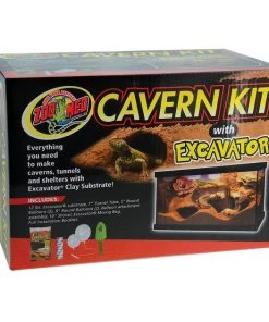 Zoo Med Cavern Kit Excavator Clay Burrowing Reptile Hideout