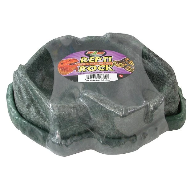 Zoo Med Repti Rock Food/Water Dish Reptile Bowl 1 Zoo Med Repti Rock Food/Water Dish Reptile Bowl