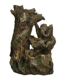 Zoo Med Repti Rapids LED Waterfall Wood Style Reptile Ornament