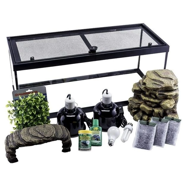 Tetrafauna||Zoo Med||Exotic Pebbles Reptile Starter Kit - Tetrafauna Aquatic Turtle Deluxe Aquarium Kit, 20-gal + 2 other items 3 Tetrafauna||Zoo Med||Exotic Pebbles Reptile Starter Kit - Tetrafauna Aquatic Turtle Deluxe Aquarium Kit, 20-gal + 2 other items - Image 3