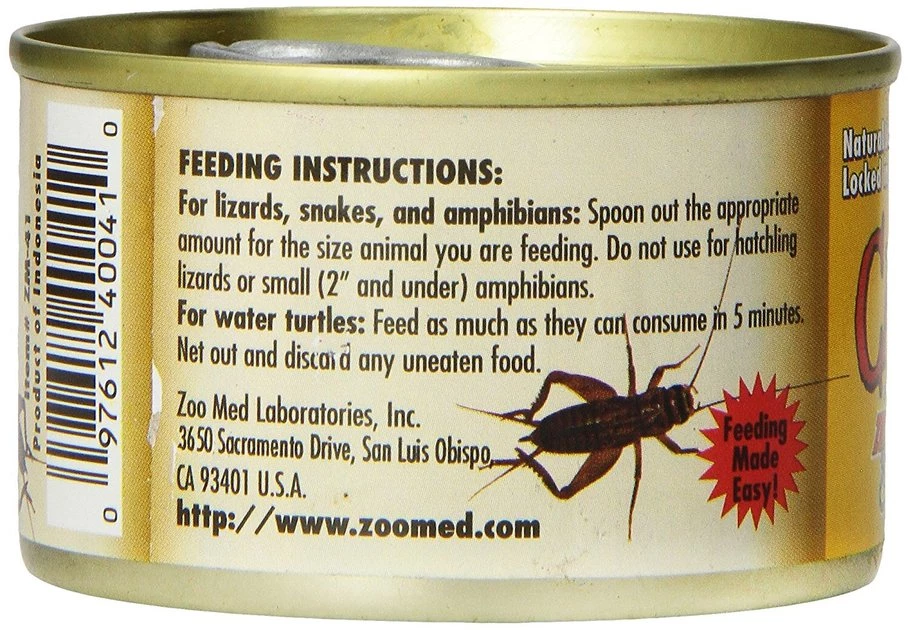 Zoo Med Can O' Crickets Reptile & Bird Food 2 Zoo Med Can O' Crickets Reptile & Bird Food - Image 2