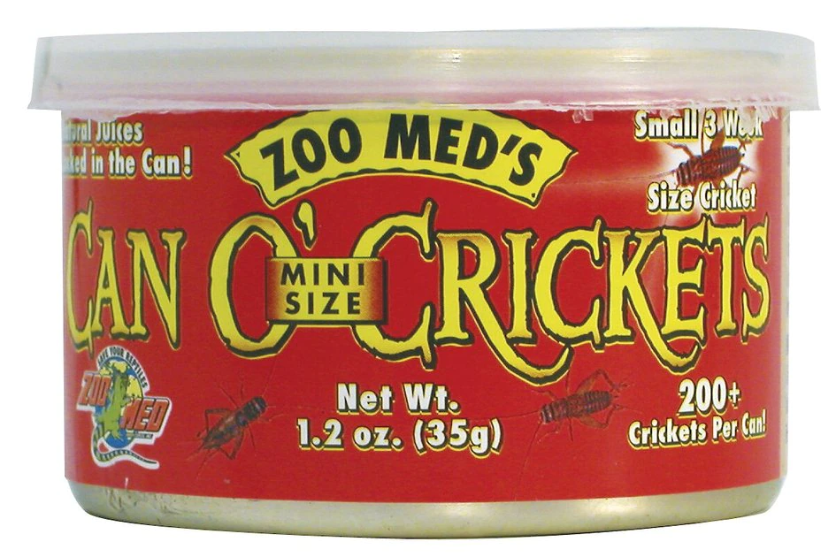 Zoo Med Mini Can O' Crickets Reptile & Bird Food 1 Zoo Med Mini Can O' Crickets Reptile & Bird Food