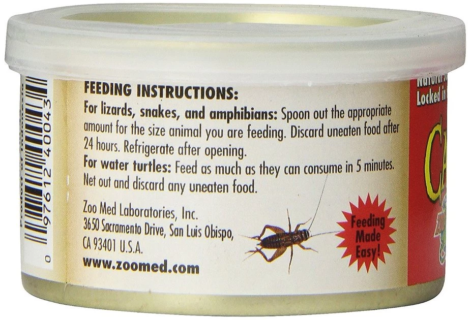 Zoo Med Mini Can O' Crickets Reptile & Bird Food 2 Zoo Med Mini Can O' Crickets Reptile & Bird Food - Image 2