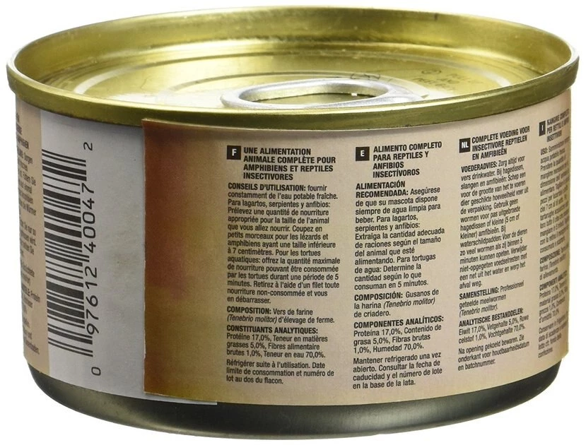 Zoo Med Can O' Mini Mealies Reptile & Bird Food 2 Zoo Med Can O' Mini Mealies Reptile & Bird Food - Image 2