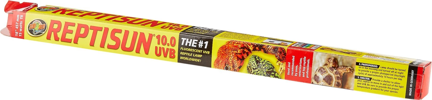 Zoo Med ReptiSun 10.0 T8-HO UVB Fluorescent Reptile Lamp 1 Zoo Med ReptiSun 10.0 T8-HO UVB Fluorescent Reptile Lamp