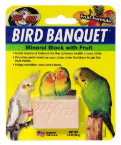 Zoo Med Bird Banquet Fruit Formula Mineral Block Beak Conditioner